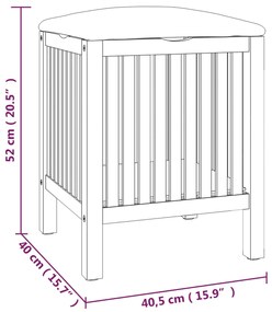 Kúpeľňová stolička 40,5x40x52 cm masívne orechové drevo