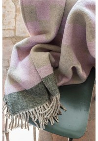 Ružovo-hnedá deka s prímesou vlny 130x190 cm Maze - Mette Ditmer Denmark