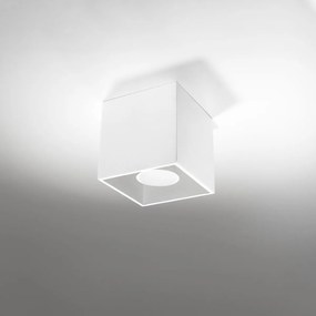 Stropné svietidlo Quad, 1x biele kovové tienidlo
