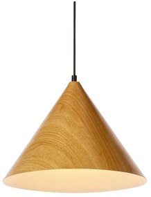 Hnedé závesné svietidlo s kovovým tienidlom ø 32 cm Dunca – Candellux Lighting