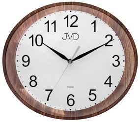 Tiché nástenné hodiny JVD HP664.10 (30 x 20 cm) - oválne, imitácia dreva