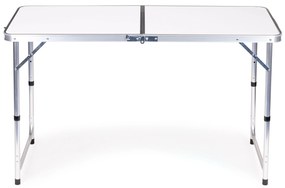 Skladací stôl s bielou doskou, 120 x 60 cm