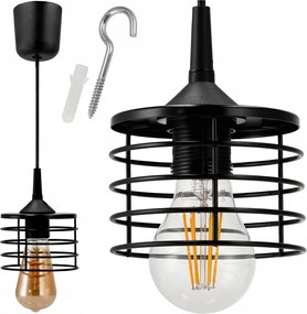 ZÁVESNÝ STROPNÝ LUMPER LED E27 NASTAVITEĽNÝ 0-100 cm HLINÍKOVÉ TIENIDLO