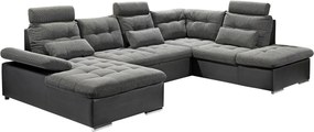 XXXLutz ROHOVÁ SEDAČKA, textil, sivá, čierna MID.YOU - Sedačky - 002220017401
