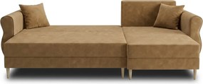 Rozkladacia obojstranná sedacia súprava do L SILVIANO 230x140 cm, béžová