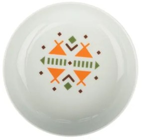 24-dielna pestrofarebná jedálenská súprava z porcelánu