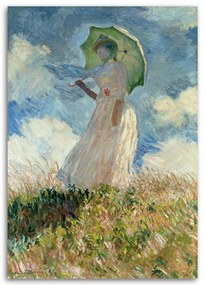 Gario Obraz na plátne Žena s dáždnikom otočená doľava - Claude Monet, reprodukcia Rozmery: 60 x 90 cm