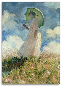 Gario Obraz na plátne Žena s dáždnikom otočená doľava - Claude Monet, reprodukcia Rozmery: 70 x 100 cm