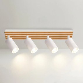Brilagi - Bodové svietidlo SELE WOOD 4xGU10/30W/230V biela/drevo