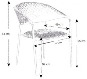Doppler EXPERT MELIA 90 x 90 LIKA-TEX® - záhradná hliníková sedacia súprava 4+1