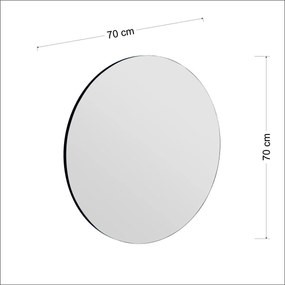 Zrkadlo Zeos Black 70 cm