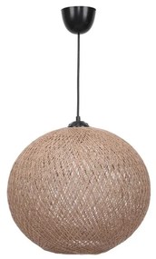 Béžové závesné svietidlo s tienidlom z juty ø 38 cm – Opviq lights