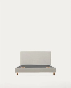 Sivá čalúnená jednolôžková posteľ bez roštu 90x200 cm Valma – Kave Home