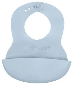 BABY ONO Nastavitelný plastový bryndák s kapsičkou Baby Ono světle modrý