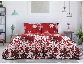 B.E.S. Petrovice Flanelové obliečky Červená zimná rozprávka, 140 x 200 cm, 70 x 90 cm