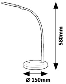 Rabalux 5429 - LED Dotyková stmievateľná stolná lampa TIMOTHY LED/7,5W/230V