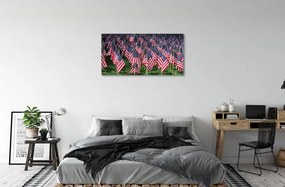 Obraz canvas usa vlajky 125x50 cm
