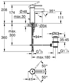 GROHE 32898001 - Umývadlová batéria ESSENCE DN 15 lesklý chróm