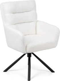 Set - 2 ks Otočná jedálenská stolička AVENBERG TESSA, biela