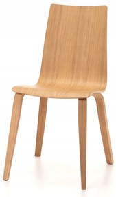 PROXIMA.store - Luxusná dubová stolička WOOD LINE - hnedá