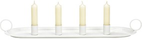 Adventný kovový svietnik ARRANGEMENT 49x14 cm - viac farieb Farba: Čierna