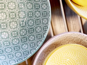 Žlté porcelánové misky - set 5ks