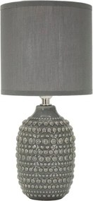 Sivá keramická stolová lampa s textilným tienidlom (výška 30,5 cm) Points – Mauro Ferretti