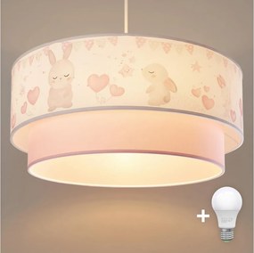 Brilagi - LED detský luster na lanku BOBO 1xE27/60W/230V pr. 40 cm krémová/ružová/kráľovská modrá