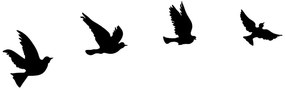 Kovové nástenné dekorácie v súprave 4 ks 18x20 cm Birds – Wallity