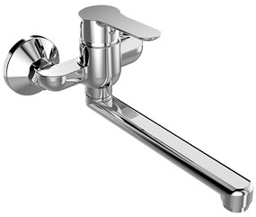 Mereo Mereo, Drezová nástenná batéria, Zuna, s ramienkom plochým rovným 210 mm, chróm, MER-CB302AZ