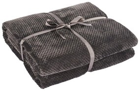Tmavosivá deka z mikrovlákna DecoKing Henry, 150 × 70 cm