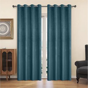 Záves na krúžkoch YC11933/200G/130/140x250 cm tyrkysový