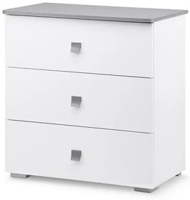 Komoda PABIS 87x83 cm biela/šedá