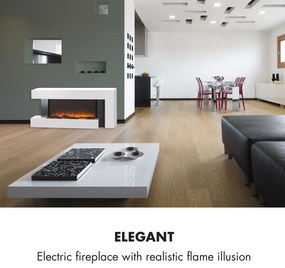 Klarstein Studio Light & Fire 2, elektrický krb, 1000/2000 W, MDF, diaľkové ovládanie, biely