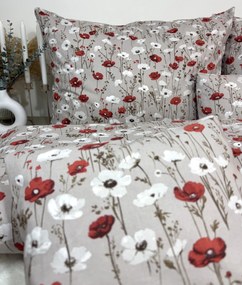 Posteľná obliečka Béžové maky 140x200/70x90 cm – 100 % bavlna