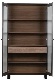 Čierna vitrína z borovicového dreva 110x200 cm Goos – WOOOD
