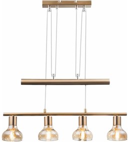 Rabalux 5551 - Luster na lanku HOLLY 4xE14/40W/230V zlatá
