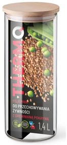THERMO NÁDOBA NA POTRAVINY S DREVENÝM VEKOM 1,4 L