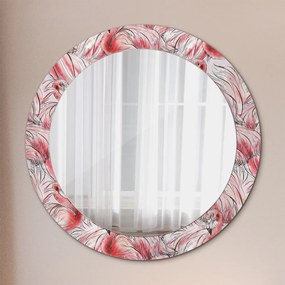 Okrúhle ozdobné zrkadlo Horiaci vzor fi 70 cm