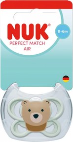 Dojčenský cumlík  NUK Perfect Match Air BEAR 0-6m 1ks box, vel. 0-6 m