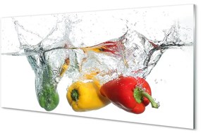 Obraz plexi Farebné papriky vo vode 140x70 cm