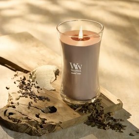 WoodWick Vonná sviečka váza veľká Patchouli Creme, 609 g