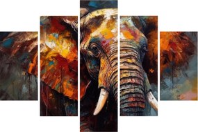Obraz - Maľba slona (150x105 cm)