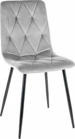 SI Stolička Tom Velvet svetlo šedá