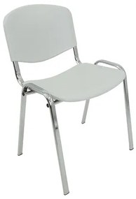 Konferenčná plastová stolička ISO CHROM Béžová