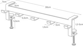 Matne čierny nastaviteľný oceľový háčik Tower – YAMAZAKI
