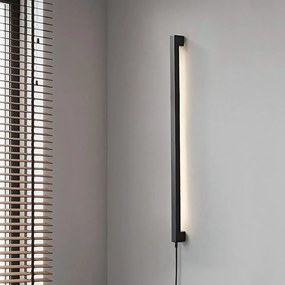 Toolight Toolight, LED nástenné svietidlo 80cm, 12W, 3000K, LHJ063-W, čierna matná, OSW-60032