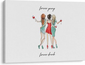 Obraz - Forever young, forever drunk (70x50 cm)
