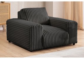 Tmavosivé menčestrové kreslo Justin – Ropez