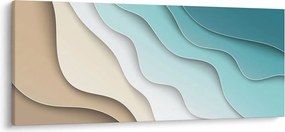Abstraktný obraz morského pobrežia (120x50 cm)